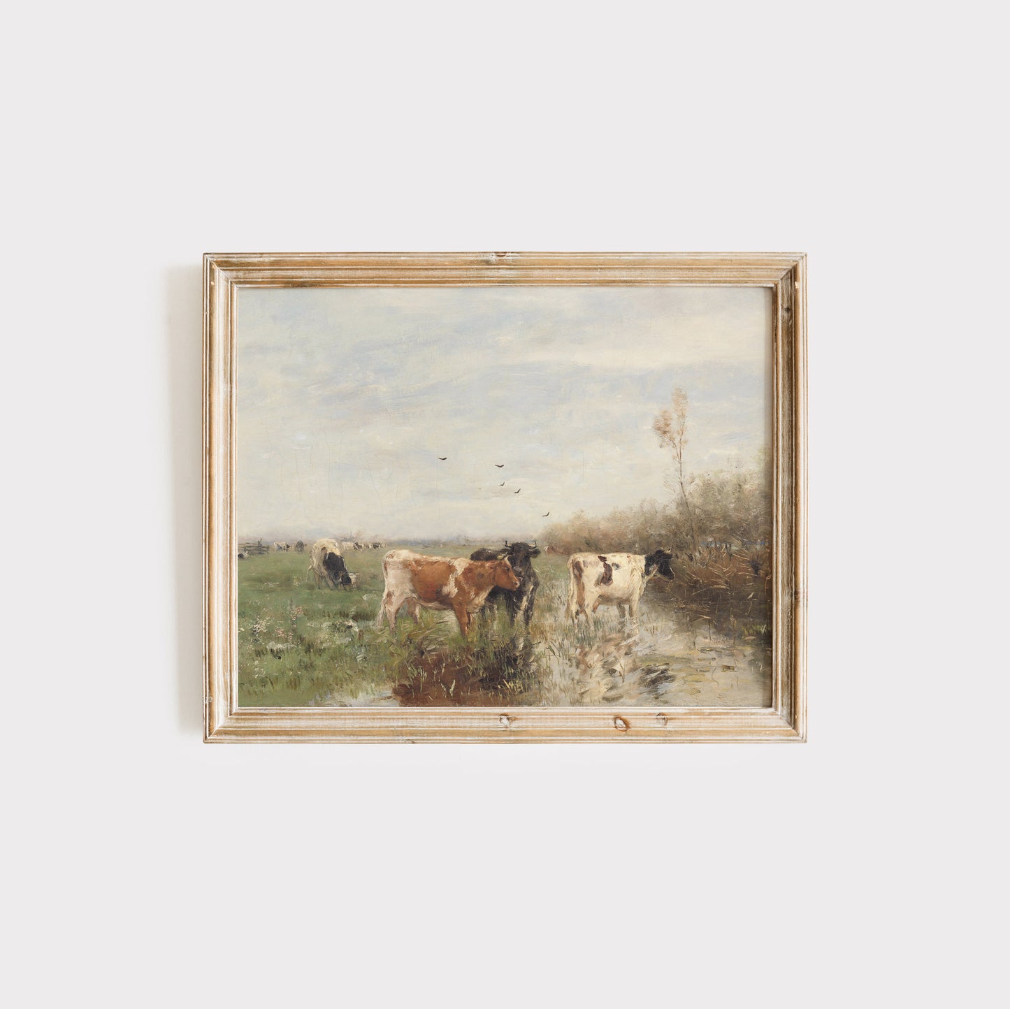 Cows In Meadow Vintage Art 015: Digital Download